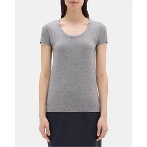 Theory Grey Scoop Neck Tee